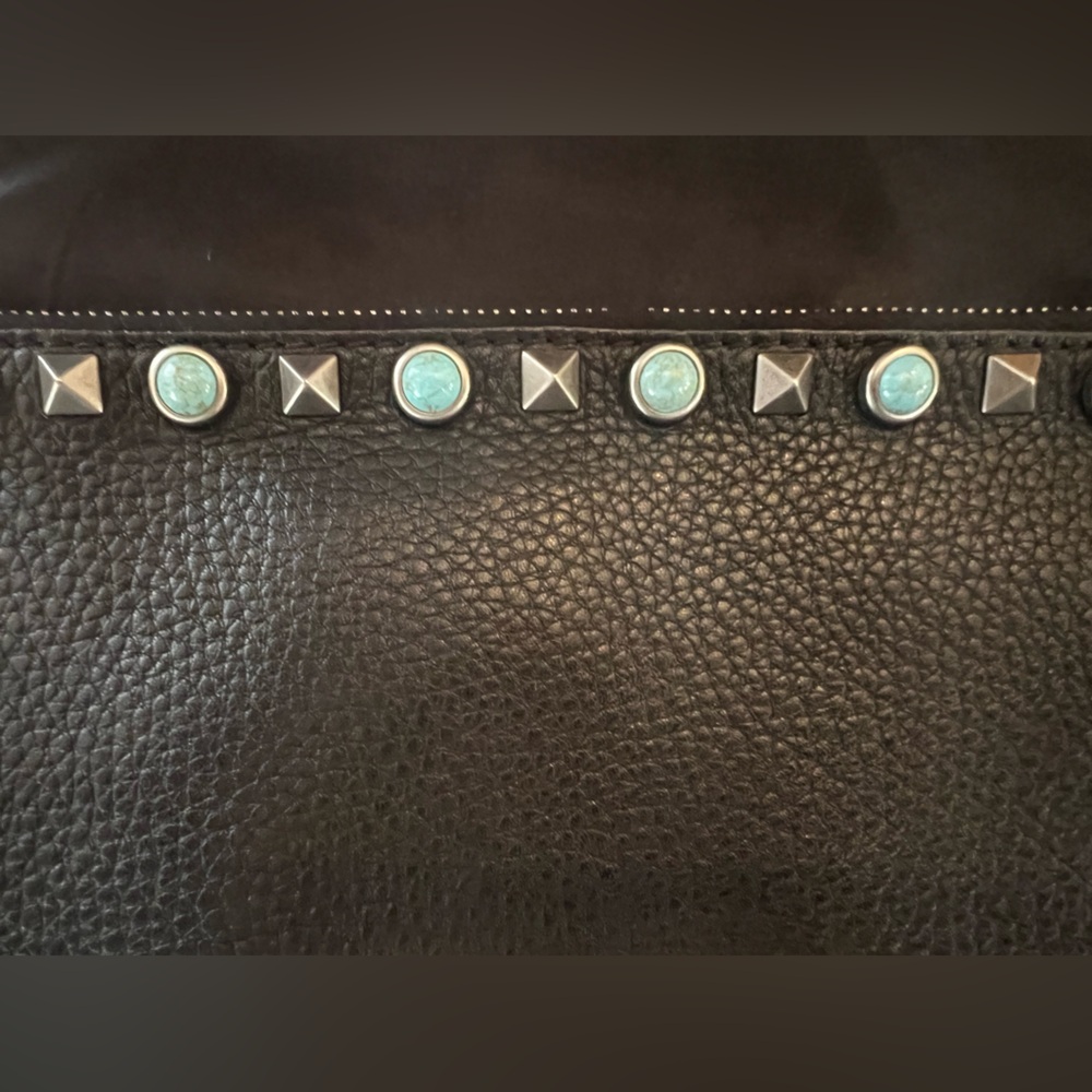🖤VALENTINO🖤ROCKSTUD turquoise stone clutch - Picture 9 of 9